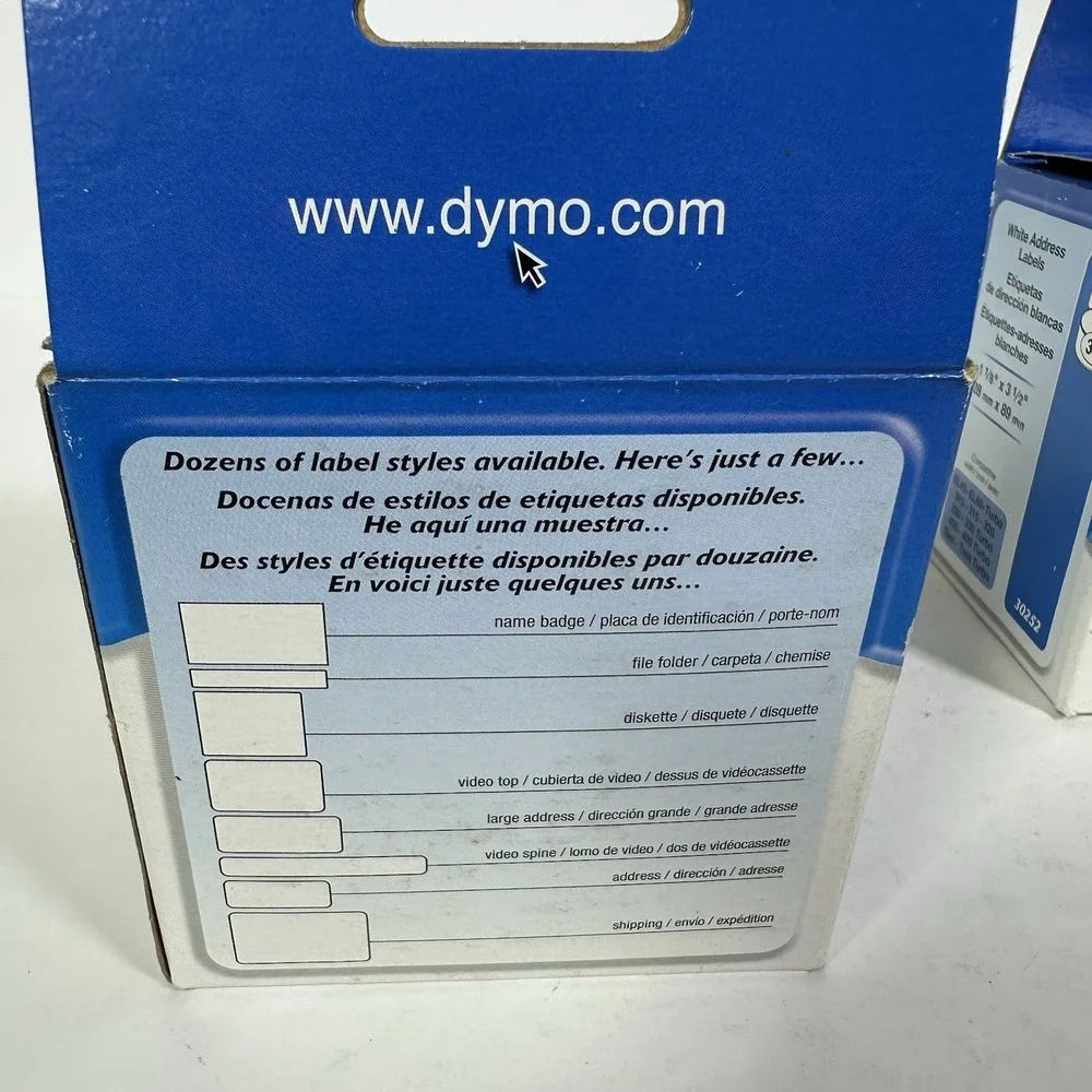 Lot of 2 OEM Dymo 30252 Address Labels 1-1/8
